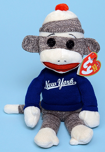 NY Sock Monkey Beanie Baby