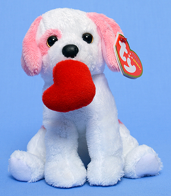 Ty AMORE The Pink and White Valentines Dog Beanie Baby Item# 1020 for sale online 
